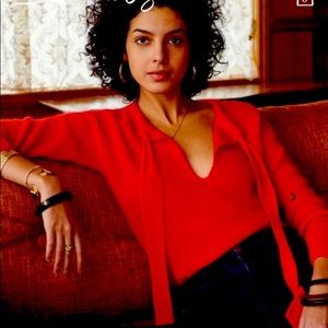 Sezane Cooper red jumper